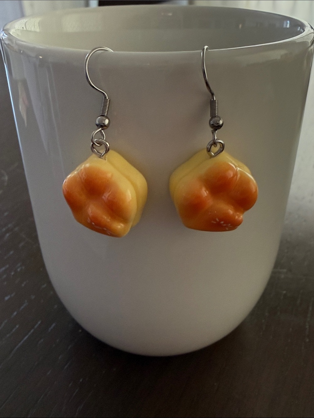 Paw-print Pastry Bread Earrings